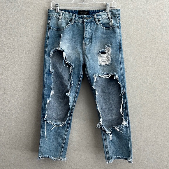 American Bazi Denim - American Bazi Distressed Skinny Jeans